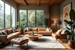 © Samir - Mid-Century Modern Interior with Plants and Seating