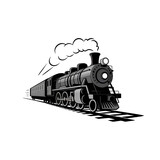 steam locomotive vector illustration