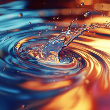 twisting splash curve, vibrant ripple, background