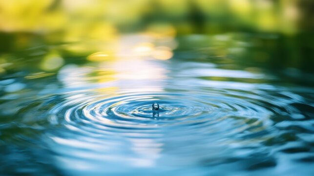 Dreamy shimmer ripples, blurring with thread in background