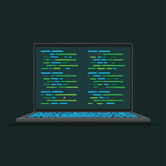 Poster - Glowing Laptops Coding Realm