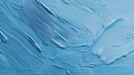 Poster - Detailed Blue Stained Canvas with Painterly Brush Strokes
