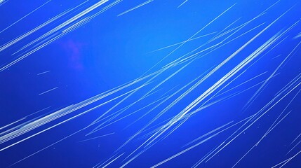 Poster - Abstract Intersecting White Lines on Bright Blue Background