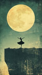 Wall Mural - vintage wallpaper moon outdoors nature.