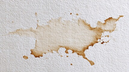 Poster - abstract white watercolor splash with fading edges on paper texture