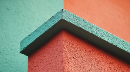 Aufkleber - A close up shot of the corner of building walls