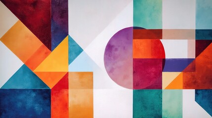 Poster - Bold Geometric Abstract Art with Harmonious Vivid Colors