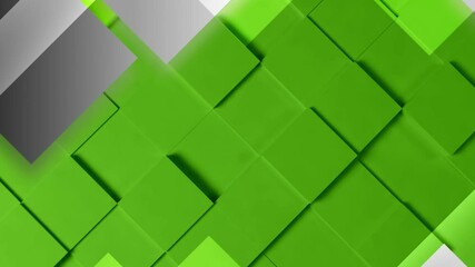 Wall Mural - green cubes abstract background