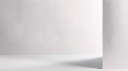 Poster - simple white studio background with smooth surface for photography