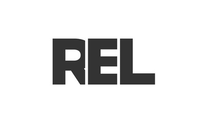 Poster - REL logo design template with strong and modern bold text. Initial based vector logotype featuring simple and minimal typography. Trendy company identity.