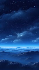 Wall Mural - blue night sky outdoors horizon nature.