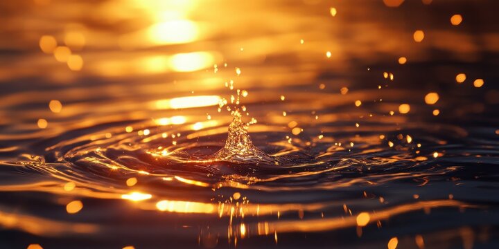 Fluid dream of ripples glow, blur background