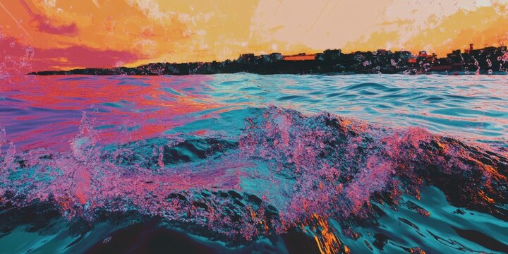 wave shimmer ripple glitch tone background