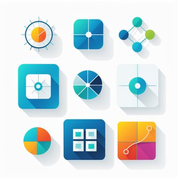 set of 9 universal icons. business icons, modern, mobile and web design. design symbols