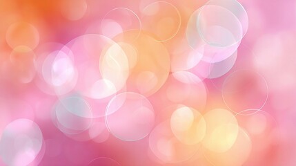 Poster - Softly Blurred Pastel Abstract Background with Colorful Circles