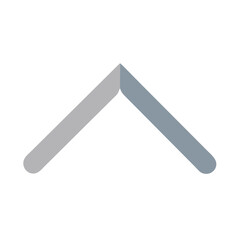 Poster - Angular chevron arrow pointing upward in minimalist gray design