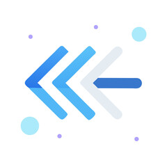 Poster - Three blue arrows pointing right with dots