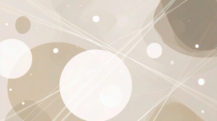 Poster - Abstract Muted Taupe and Cream Background with Geometric Shapes