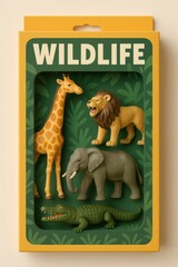 Wall Mural - toy animal set packaging