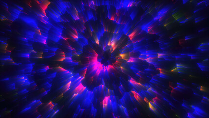 Poster - Abstract purple energy flow with motion effect and digital streaks creating a futuristic cosmic visual