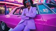 © Studium L&M - Chic influencer in vibrant urban setting embodies modern digital nomad lifestyle and personal branding essence