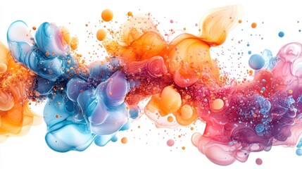 Poster - Vivid swirling colors blend beautifully in an abstract design showcasing dynamic motion and energy in a contemporary artistic creation