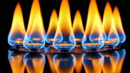 Wall Mural - blazing gas flames: a captivating display of energy and light