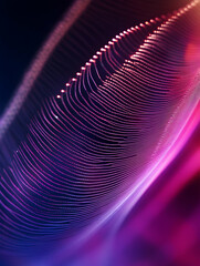 Poster - Abstract digital illustration of flowing lines and points.