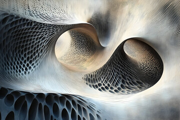 Poster - Intricate abstract design with textured surface.