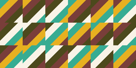 Poster - Abstract geometric pattern background, abstract stripes pattern with vintage color