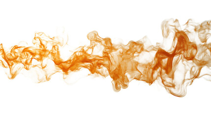 Aufkleber - A Captivating Swirl of Amber and Cream: Ethereal Smoke Patterns in Motion