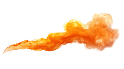 Aufkleber - Vibrant Orange Cloud of Smoke Illustrating a Dynamic Burst of Energy and Motion