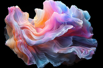 Poster - Colorful abstract form with layered texture.