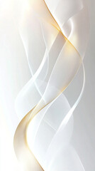 Poster - Abstract light grainy banner with gold silver white glowing dynamic lines and soft noise texture on a bright white backdrop, symbolizing clarity, modern elegance, and minimalism in design.

