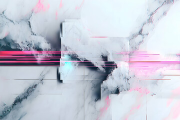 Poster - Abstract design with marble textures and vibrant streaks.