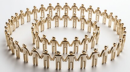 Poster - A diverse group of people standing in a circle representing global wealth distribution and trends in investment dynamics