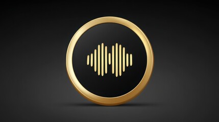 Poster - Elegant black and gold representing gold investor sentiment index and financial dashboard concept emotions