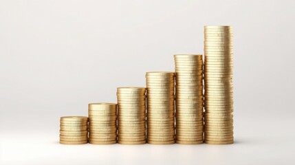 Poster - Pile of shiny gold coins symbolizing micro-investment accumulation and financial growth strategies for investors
