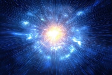 bright explosion of light and color in space.