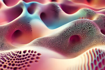 Poster - Abstract textured surface of colorful organic forms.