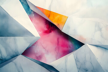 Poster - Abstract geometric shapes with vibrant colors.