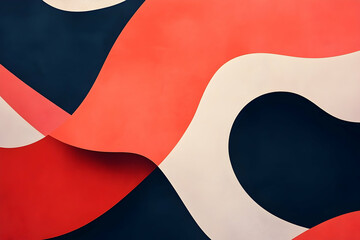 Poster - Abstract design with vibrant color patterns and smooth curves.