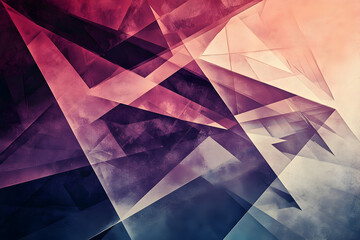 Poster - Abstract design with overlapping geometric shapes.