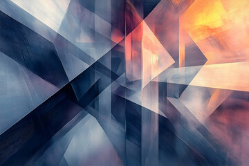 Poster - Abstract geometric architectural design.