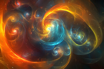 Poster - A swirling cosmic design of vibrant colors.