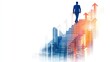© Solikah - Businessman climbing stairs to success in city