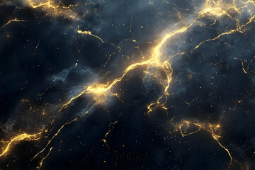 Poster - Abstract design with streaks of golden energy.