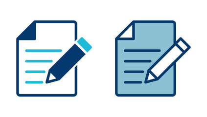 Poster - Note icon vector isolated on white background. Taking note icon vector. Edit line icon. Document write. Content writing