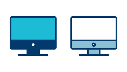 Fototapete - Computer icon vector isolated on white background. PC Icon vector. Computer monitor icon. Flat PC symbol