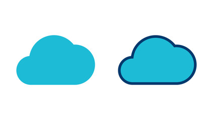 Poster - Cloud icon vector isolated on white background. cloud computing icon